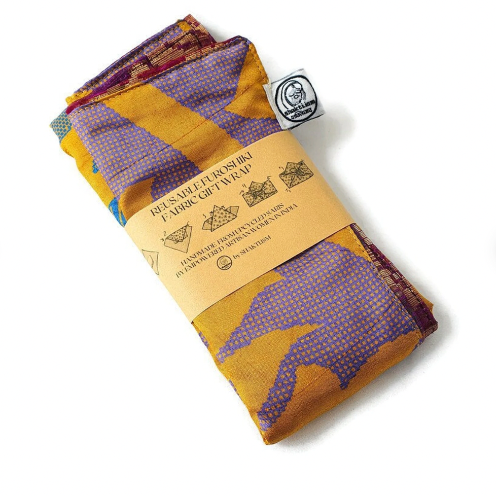 Shakti.ism - Wholesale Flat Wrap - L reusable sari gift wraps, furoshiki 60x60cm, 24x24in8