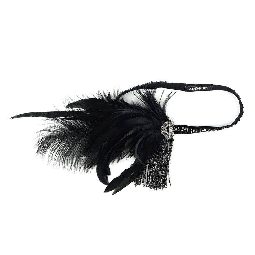 Zucker Feather Products - Wholesale Feathers - Art Deco Style Feather Headband - Black2