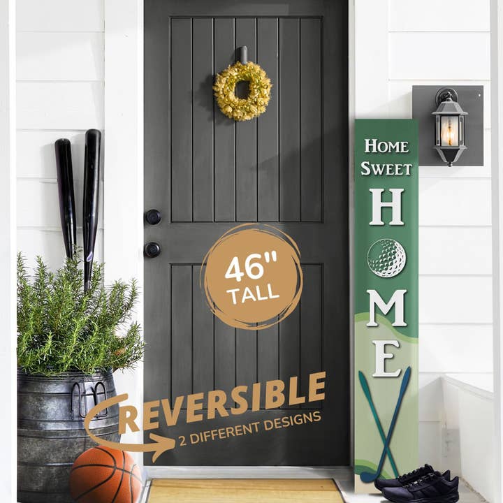 Golf Home Porch Leaner Welcome Sign for wholesale by 9th Letter Press