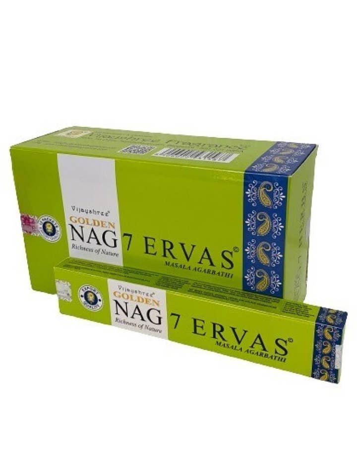 Vijayshree Golden Nag Incense 15g 7 Herbs for wholesale by AUM Fragrances