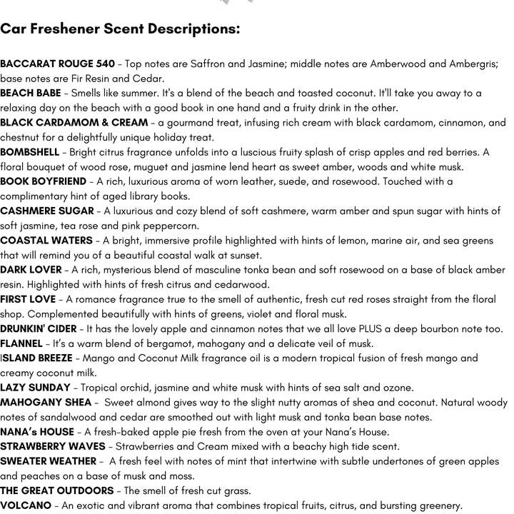 Grace & Ivy - Wholesale Car Freshener - Unisex - Car Fresheners1