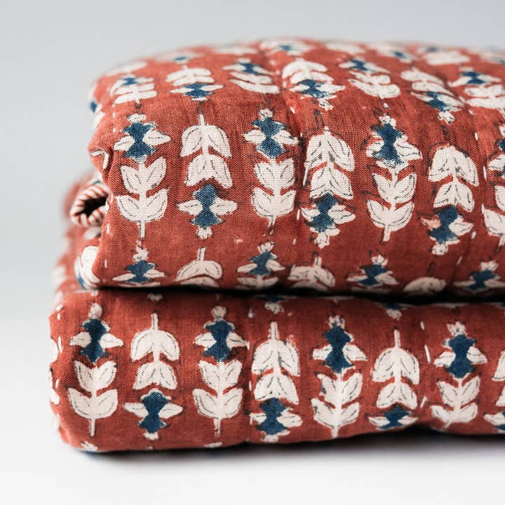 Co.House Designs - Wholesale Quilt - Blossom Block Print Quilt2