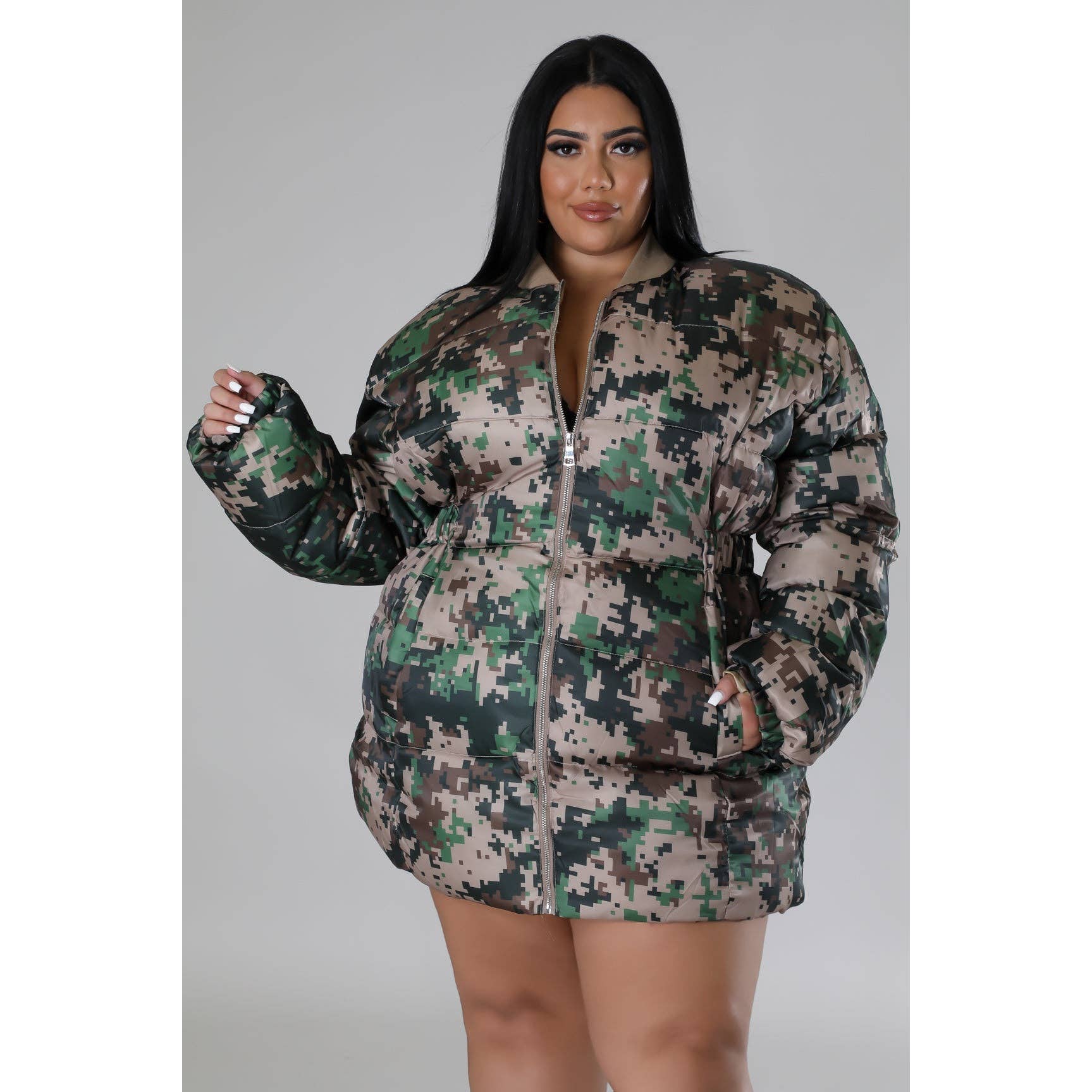 MULTI Piumino Plus con chiusura a zip frontale con elastico in vita in vendita all'ingrosso su Faire2