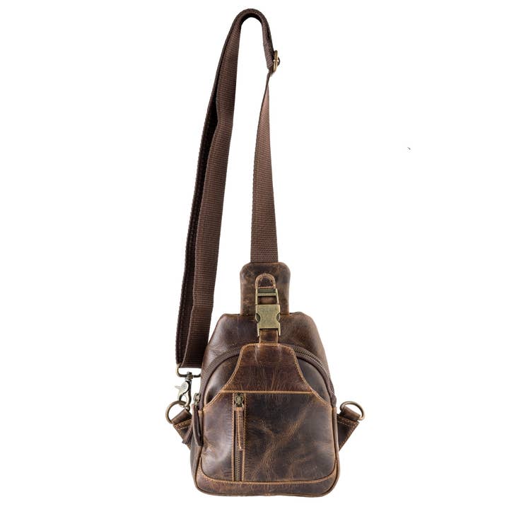 Sixtease Bags USA - Wholesale Crossbody Bag - Women's - Genuine Leather Unisex Crossbody - Rustic Tan5