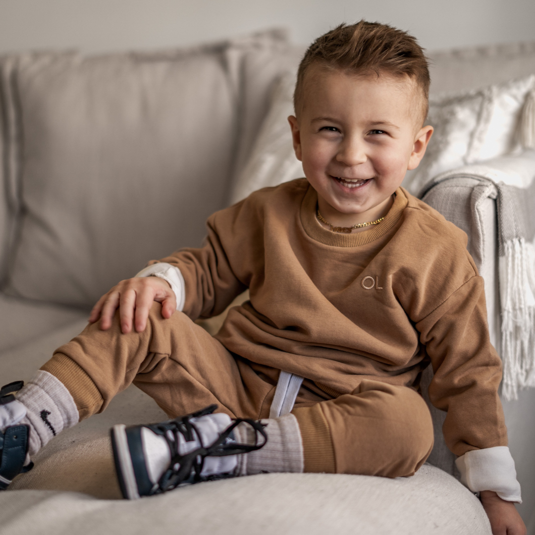 Orcas Lucille - Vente Pantalon d'intérieur/de jogging – enfant - Pantalon de jogging - Moka2