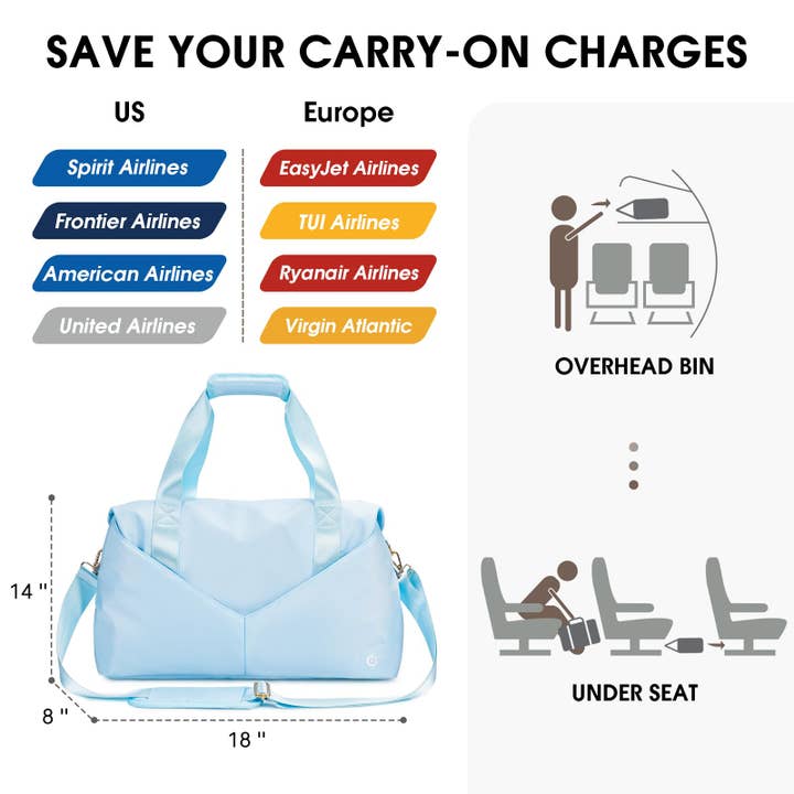 wandf - Wholesale Weekender Bag - Women's - Underseat Carry-on Luggage Duffel Bag Weekender Overnight37