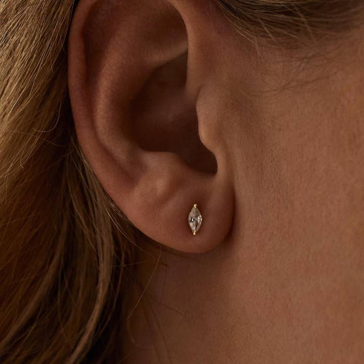 paperln - Wholesale Jewelry Set - Dainty Marquise Hoop Earring Stack Set for Her2