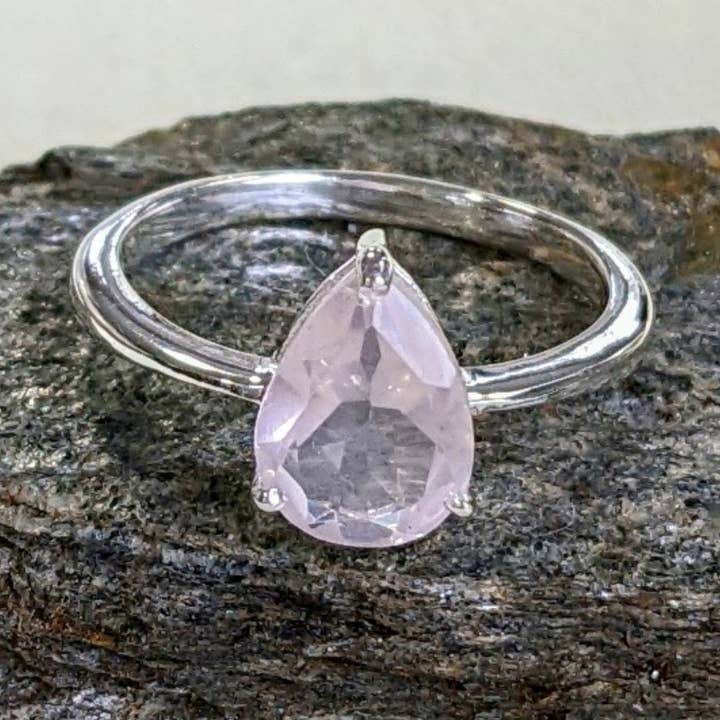 Sonora Rose Quartz Sterling Ring for wholesale by Saraswati Imports