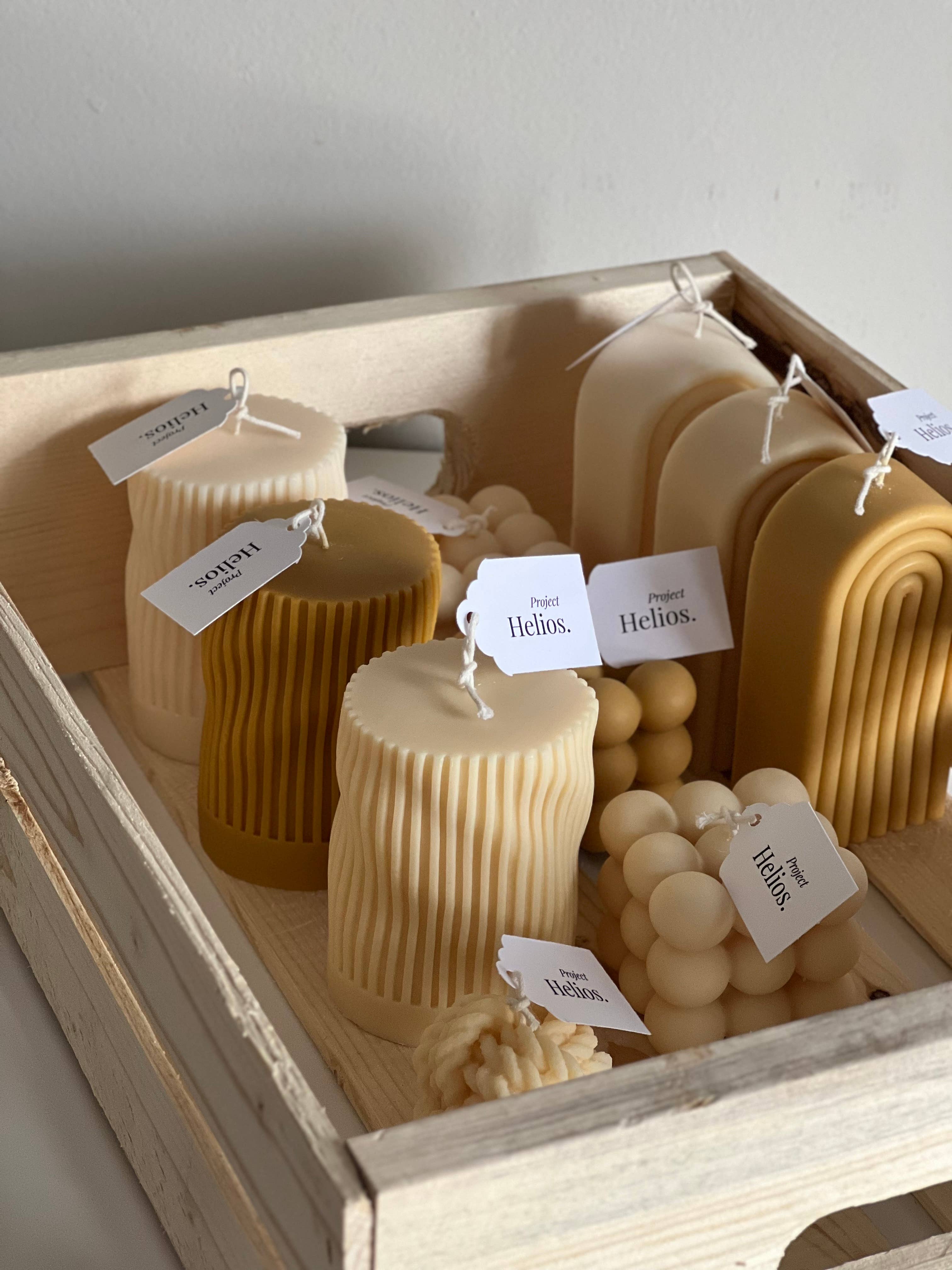 Project Helios - Wholesale Pillar Candle - Irregular wavy pillar candle, home decor2