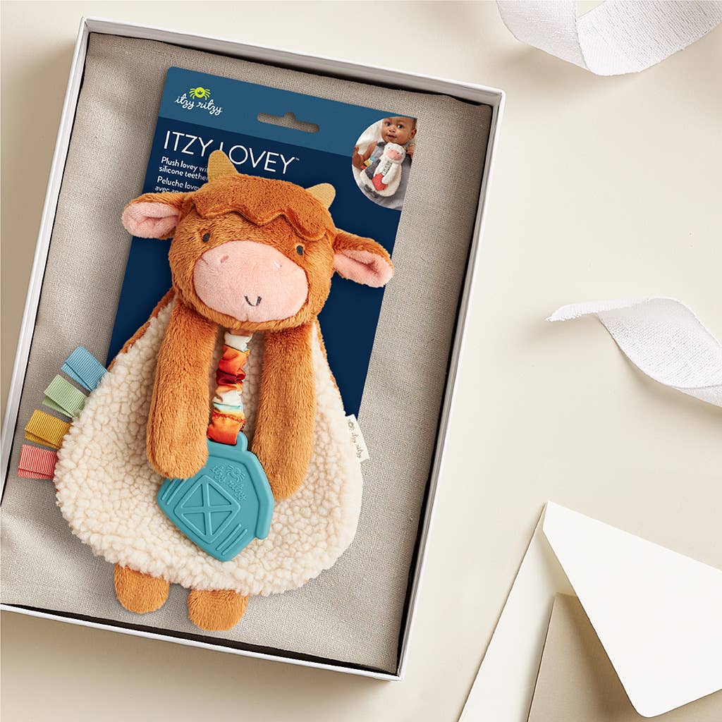 Itzy Ritzy - Wholesale Teether (Not Clip-On) - Baby - Highland Cow Itzy Friends Lovey™ Plush6