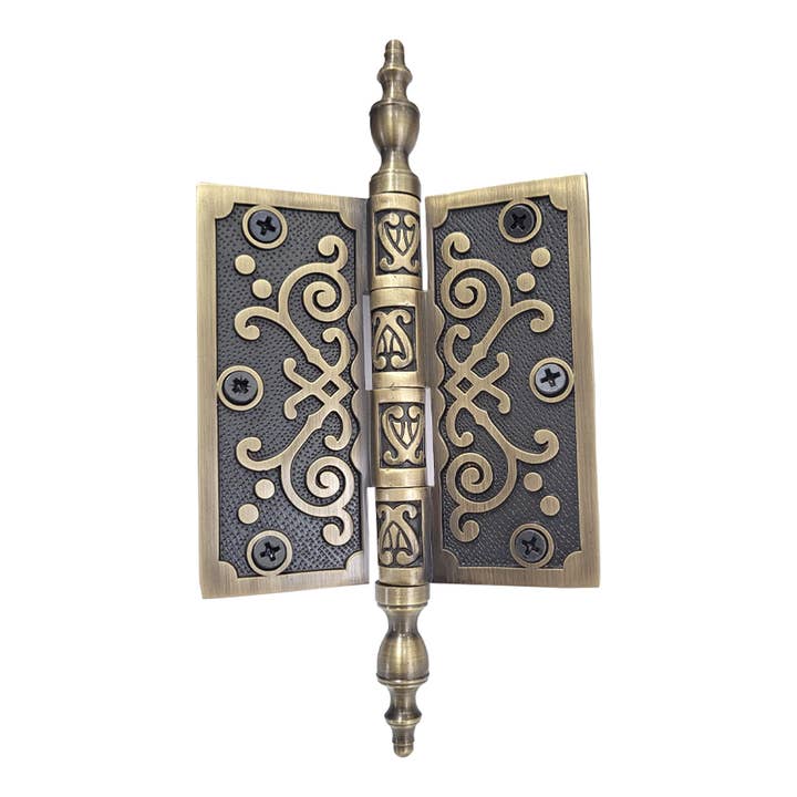 Brass Hinge 3.5″X 3.5″ Decorative Antique Brass for wholesale by PRIMA DECORATIVE HARDWARE INC