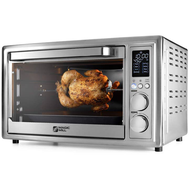 Alpine - Wholesale Kitchen appliance - Magic Mill Air Fryer Toaster Oven – 30L Capacity 1800w Smart Convection Oven and Dehydrator With 3 Style Trays – LED Display – Brushed Stainless Steel4