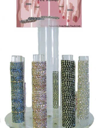 Rhinestone Toe Ring Pre-pack for wholesale by Magic Touch Corp