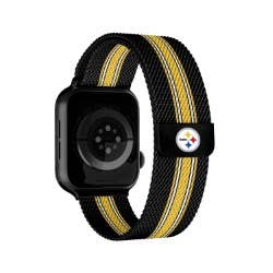 Prime Brands Group - Wholesale Watch Band/Strap - Unisex - NFL Pittsburgh Steelers Metal Apple Watchband, 38mm
