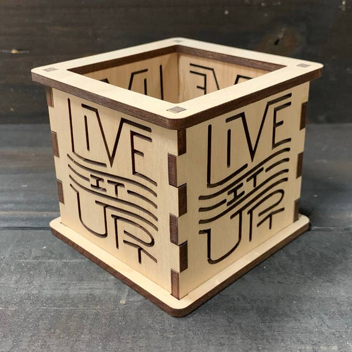 Live It Up - Tea Light Holder for wholesale by Etch Pros