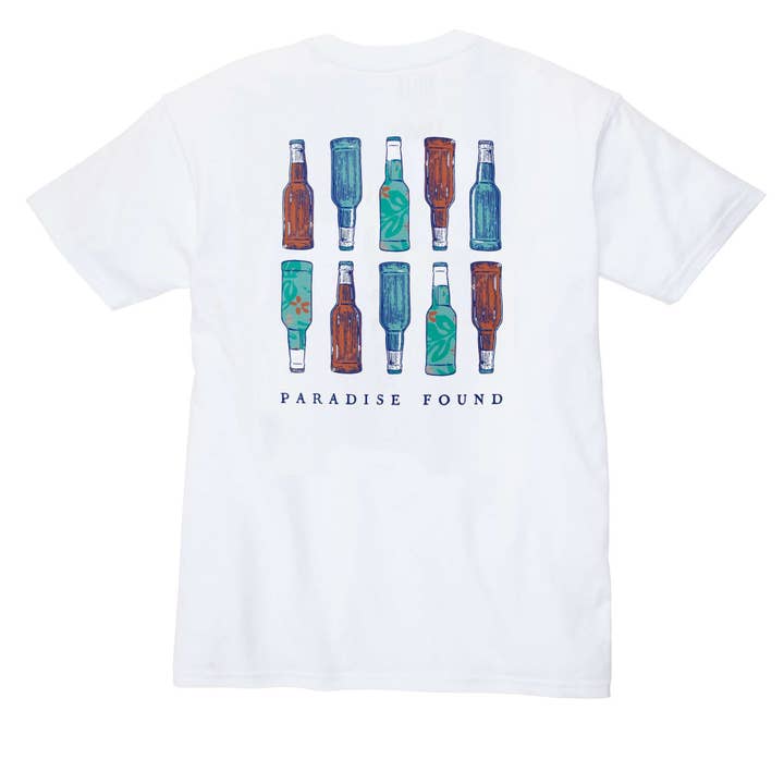 Paradise Found Tee: White for wholesale by Southern Proper