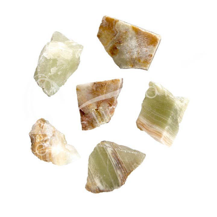 Oceanic Linkways Inc - Vendita all'ingrosso Pietra/cristallo spirituale - RUVIDO - ONICE, VERDE 1-2,5" (KG)