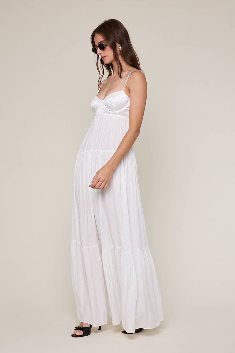 Sky to Moon - Wholesale Dress - Women's - ELEGANT SILKY SLEEVELESS BRA TOP MAXI DRESS14