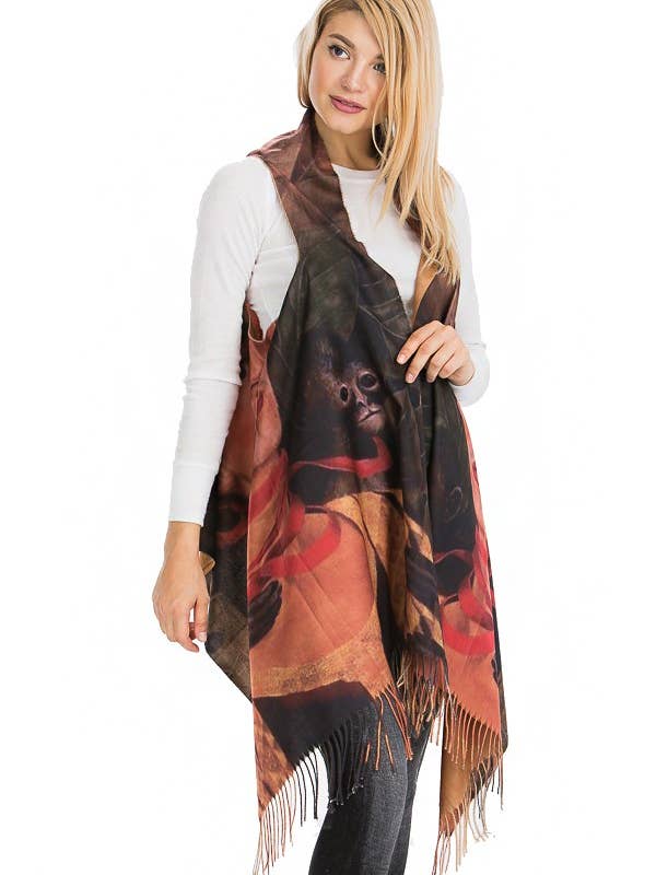 Frida Kahlo Printed Vest for wholesale by Cap Zone