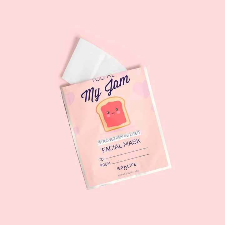 My Spa Life - Wholesale Skincare Face Mask - Valentines' Day, You're My Jam -Strawberry Infused Face Mask