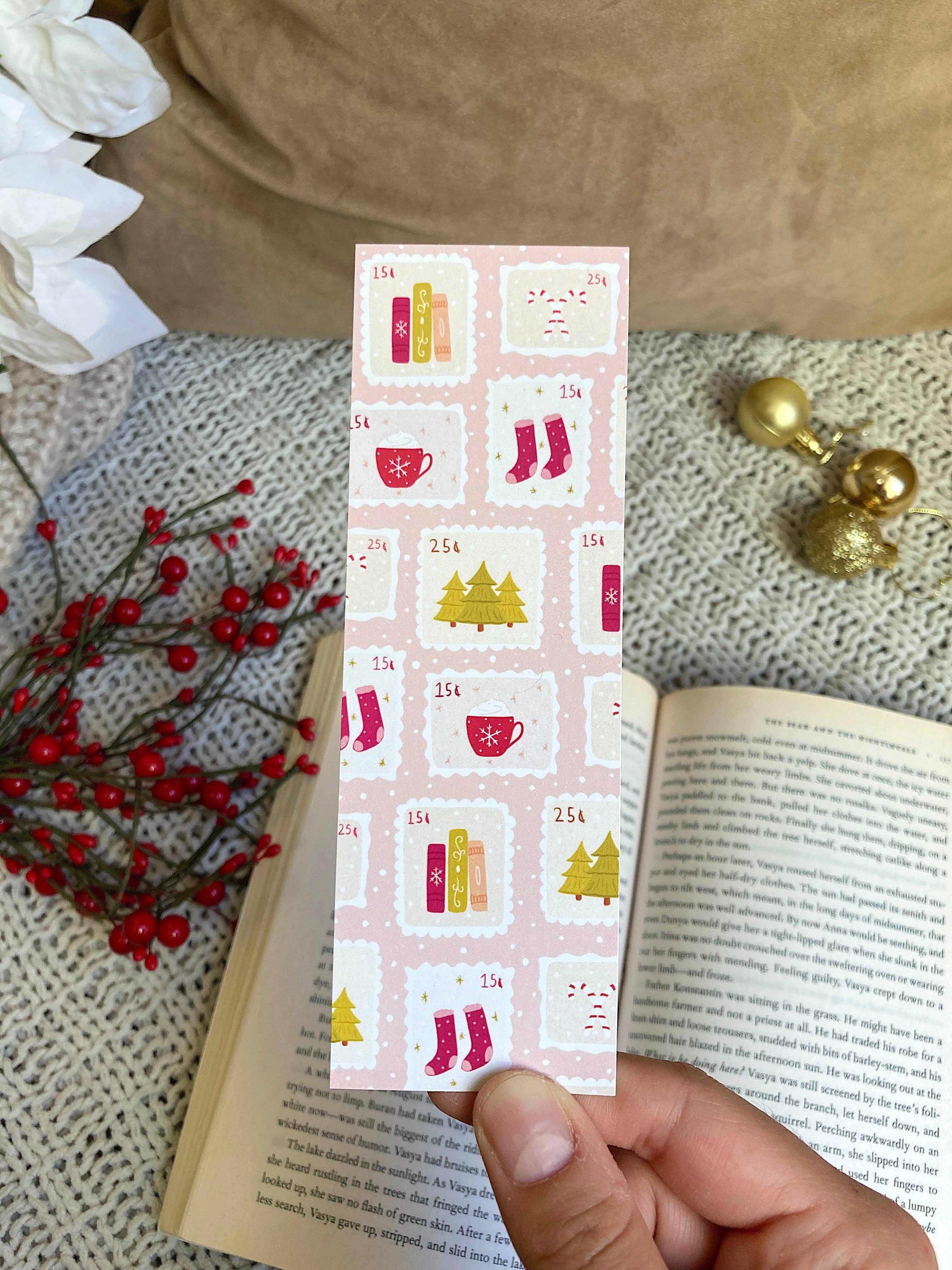 Tales and Pages Shop - Wholesale Bookmark - Christmas Postage Stamps Bookmark1
