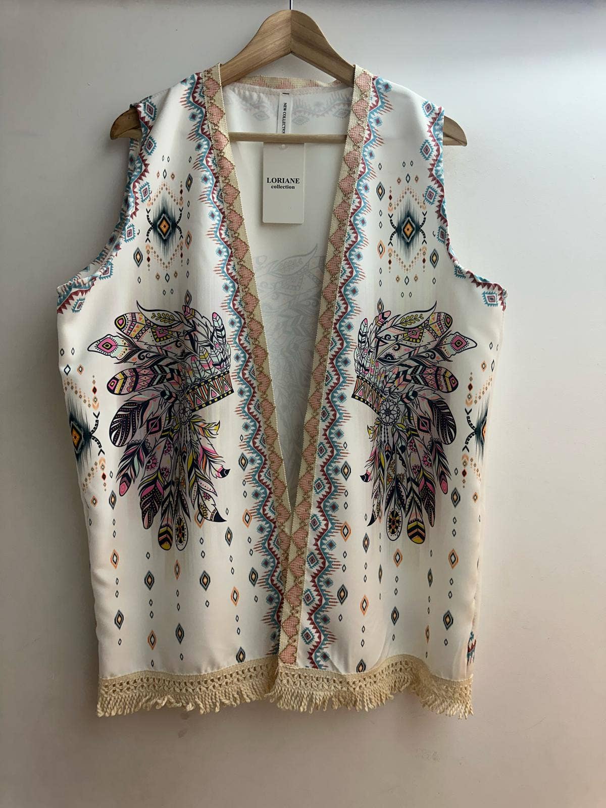 LORIANE – Großhandel Oberbekleidungsweste – Damen – Bedruckte Weste mit Bordüre, Einheitsgröße0