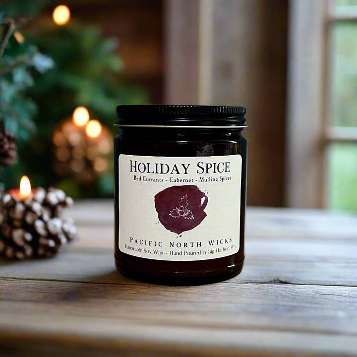 Pacific North Wicks - Wholesale Jar/Filled Candle - Holiday Spice Candle | Spiced Wine, Red Currant, Cabernet4
