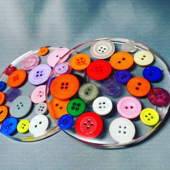 Nogard creations - Wholesale Coasters - Funky Button Coasters.