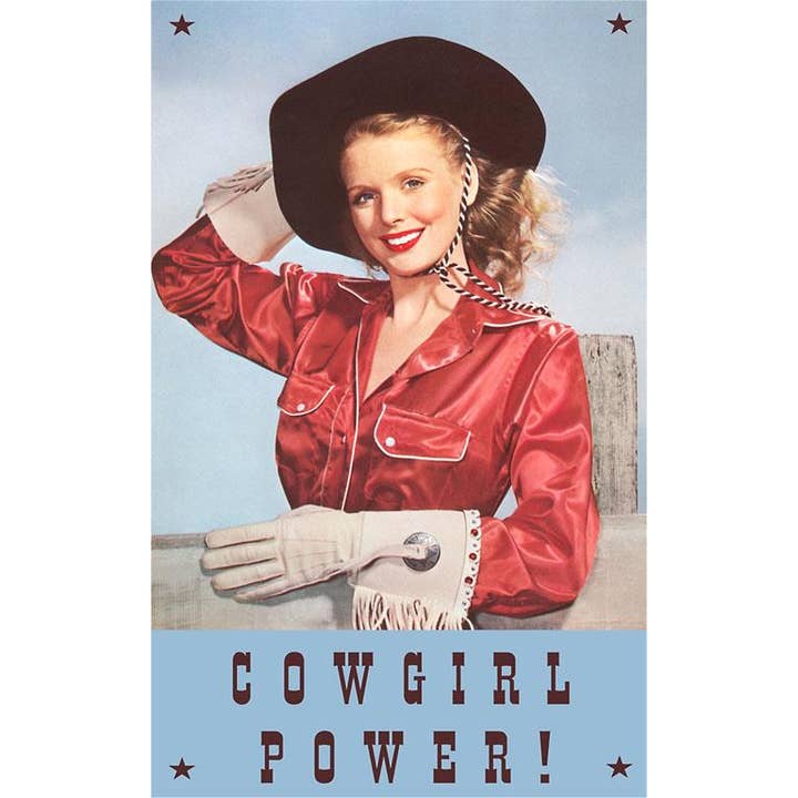 Found Image Press – Großhandel Postkarten – Postkarte CG-57 Cowgirl Power, Seidenhemd und Handschuhe