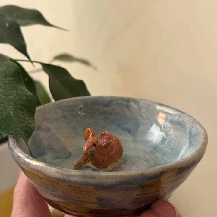 Little Mouse Peanut Bowl for wholesale by Art by Ellice