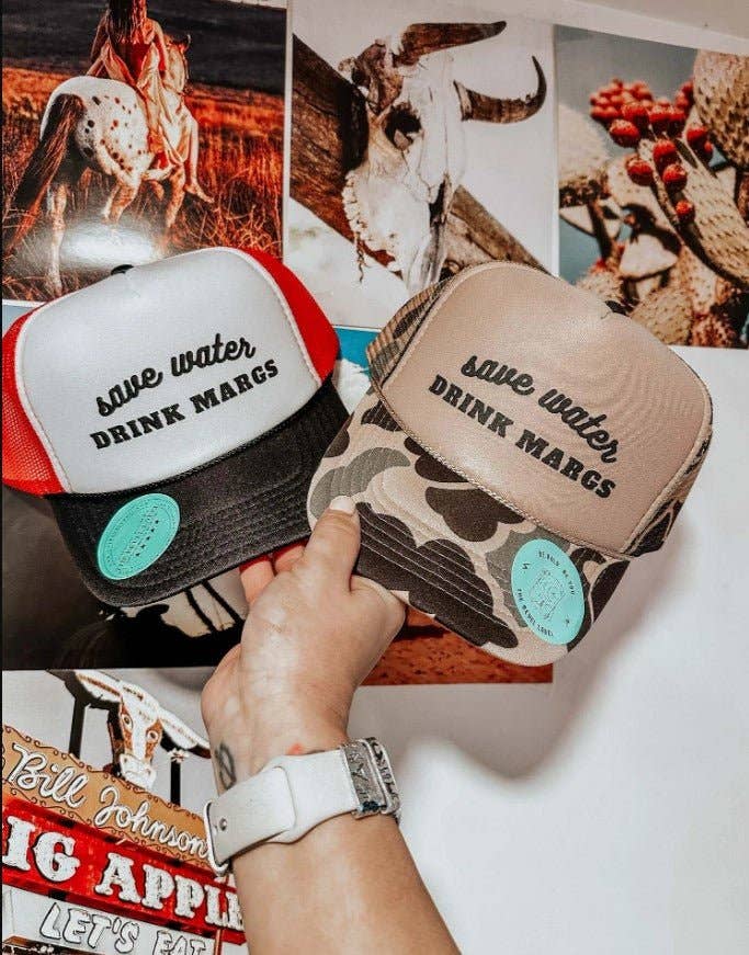 THE BEVEL LABEL - Wholesale Trucker Hat - Women's - Save Water, Drink Margs Trucker Hat2