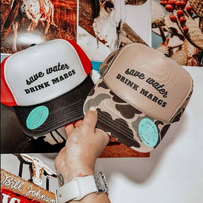 THE BEVEL LABEL - Wholesale Trucker Hat - Women's - Save Water, Drink Margs Trucker Hat2