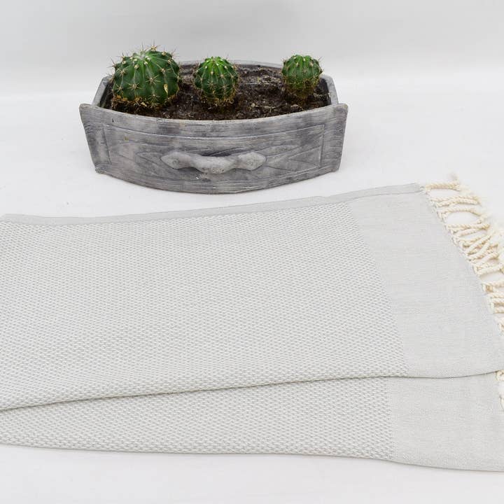 Organic Turkish Towels - Wholesale Hand Towel - Turkish Hand Towel Light Gray Bll-Cfttrfl-Pshkr8