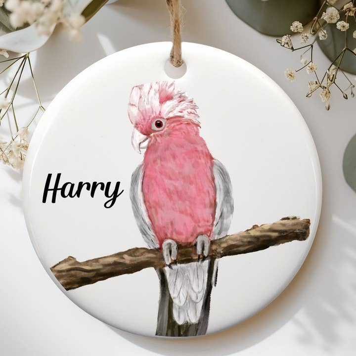 MerikaArt - Wholesale Ornament - Galah Cockatoo Ceramic Ornament3