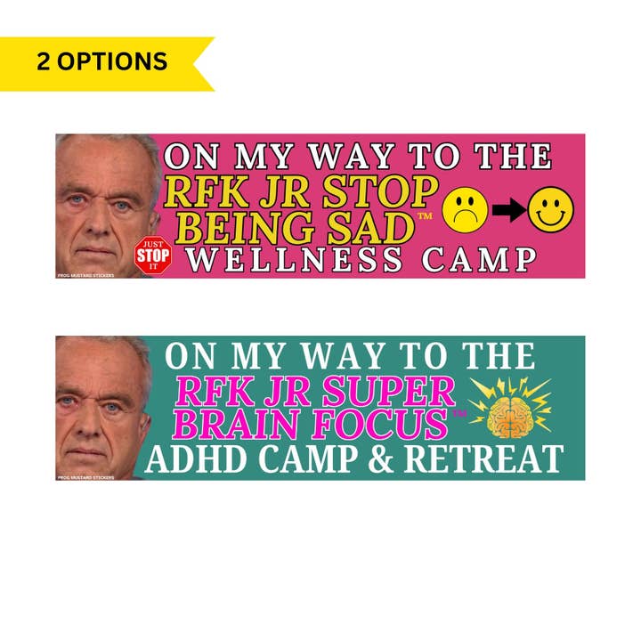 On my way to RFK ADHD or Depression Camp Decal for wholesale by Frog Mustard Stickers