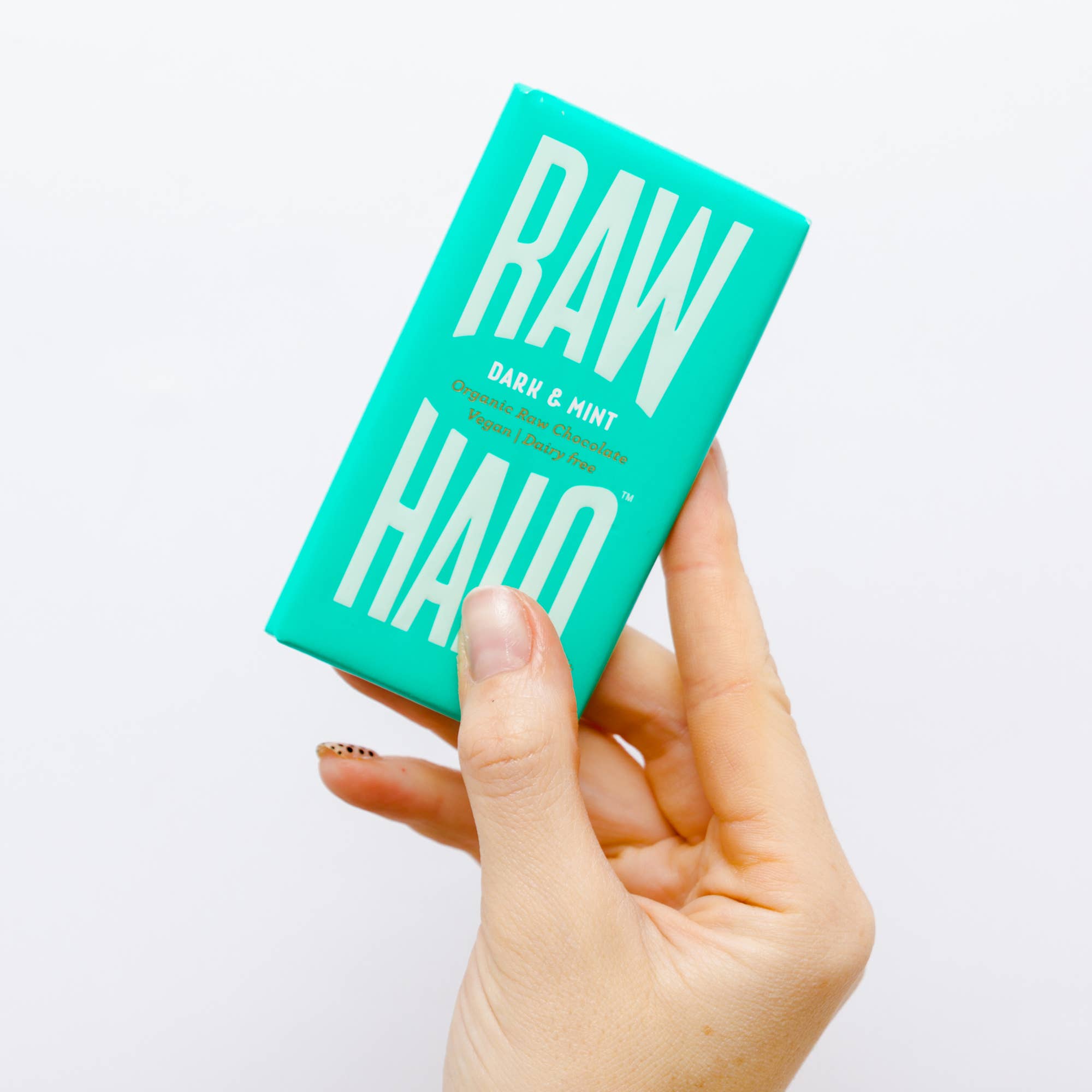 Raw Halo - Wholesale Chocolate Bar - Dark & Mint Organic Vegan Chocolate 35g (Case of 10)