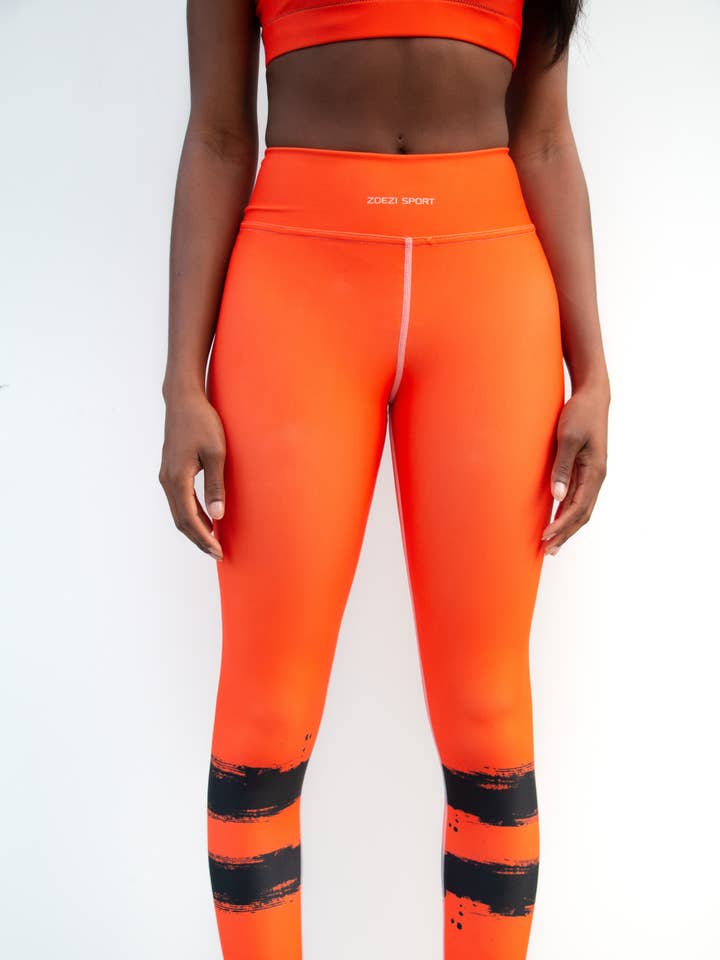 Zoezi Sport - Vente Legging de sport/d'intérieur – femme - Legging de yoga Kioni Tangerine0