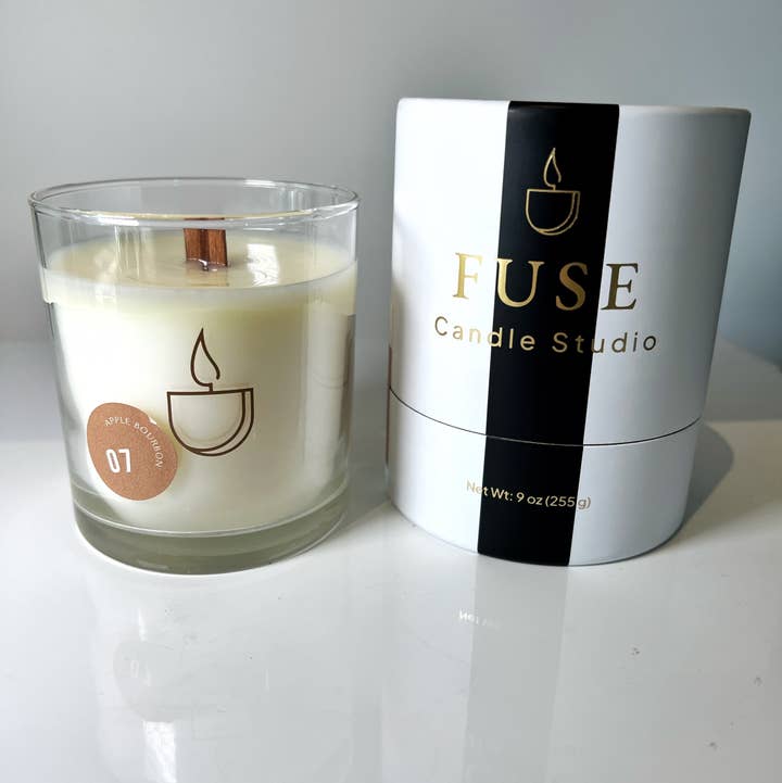 Fuse Candle Studio - Wholesale Jar/Filled Candle - Apple Bourbon – 9 oz Soy Wax Blend Candle0