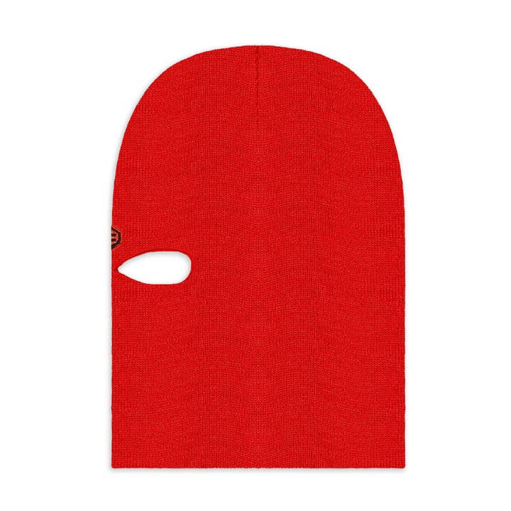 Beanieclava Beanie, Rot. • Frontetikett am Revers für den Großhandel von Dolly Noire