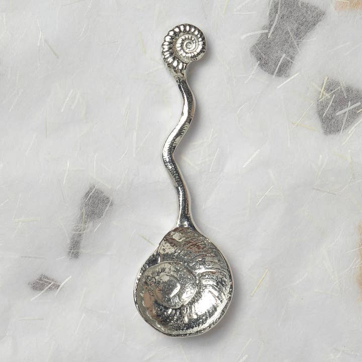 Glover & Smith - Wholesale Table Spoon (Cutlery) - Ammonite Fossil Small Pewter Spoon