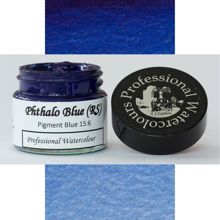 Ftalocyanine blauw (rode schaduw) professionele aquarel voor wholesale door A J Ludlow