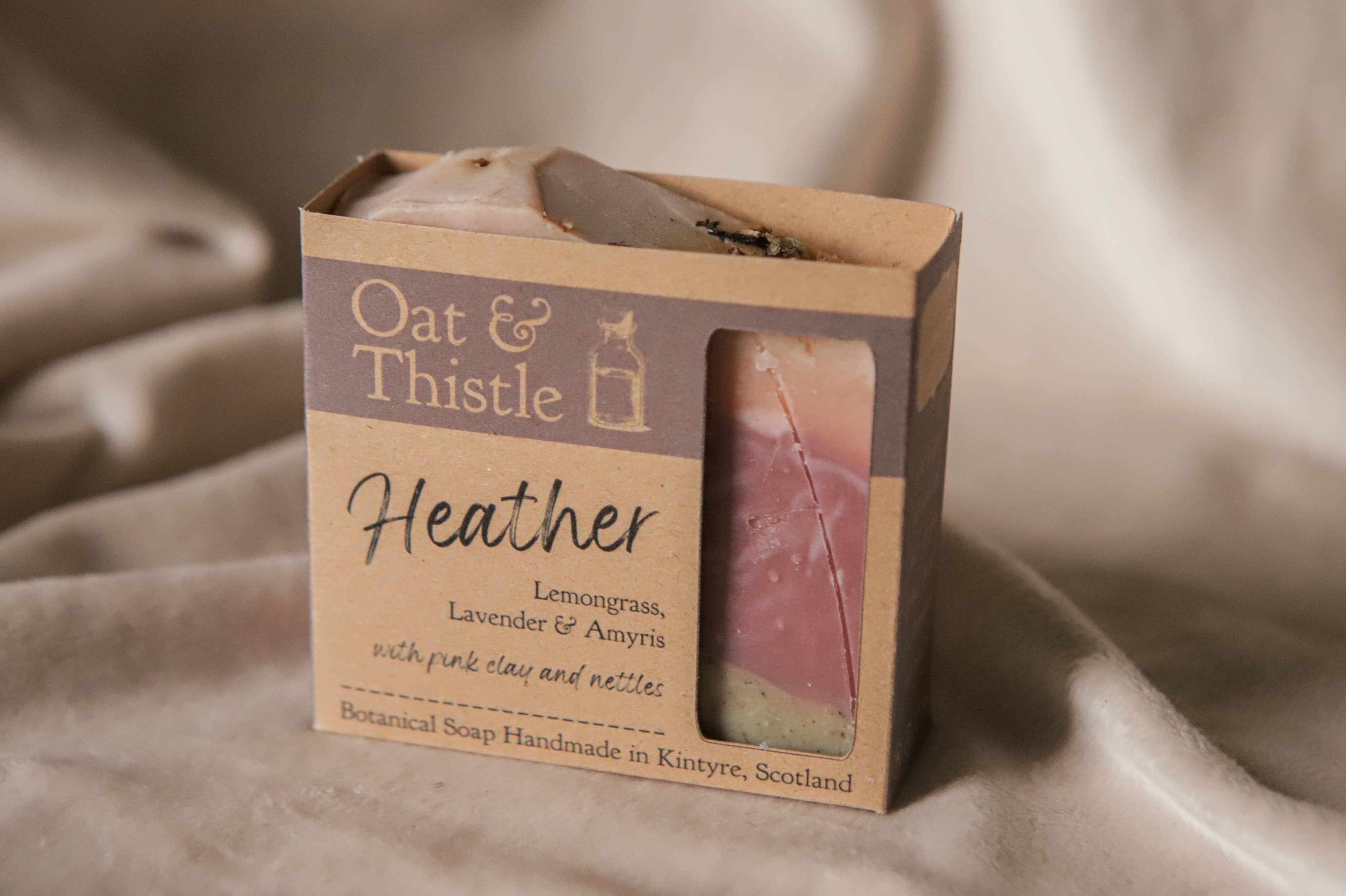 Oat & Thistle - Wholesale Bar Soap - Heather Natural Soap Bar | Argyll, Scotland | Sustainable