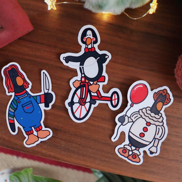 Feathers Clown Sticker | Varied Glossy Laptop Stickers for wholesale by HeyHunsItsNicole