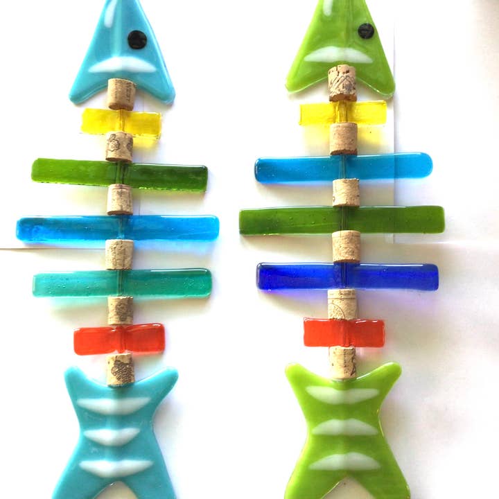 Fish Tales - Vendita all'ingrosso Decorazione mobile - Pesce mobile in vetro fuso artigianale Bonefish2