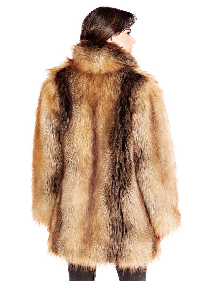 Donna Salyers Fabulous-Furs - Wholesale Fur/Faux Fur Coat - Women's - Faux Fur Shawl Collar Coat