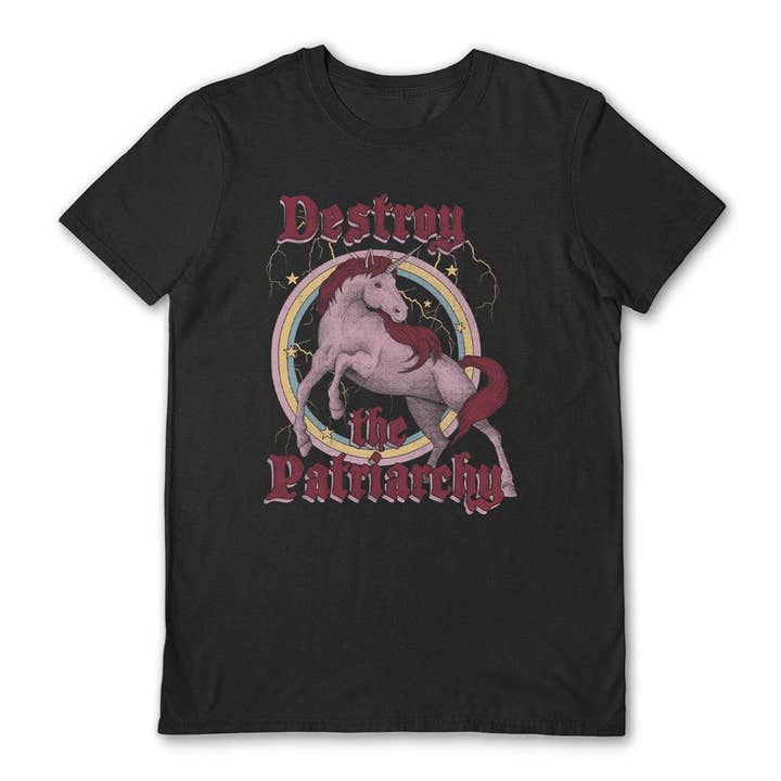 Thiago Correa (Destroy The Patriarchy) Schwarzes T-Shirt für den Großhandel von Pyramid International