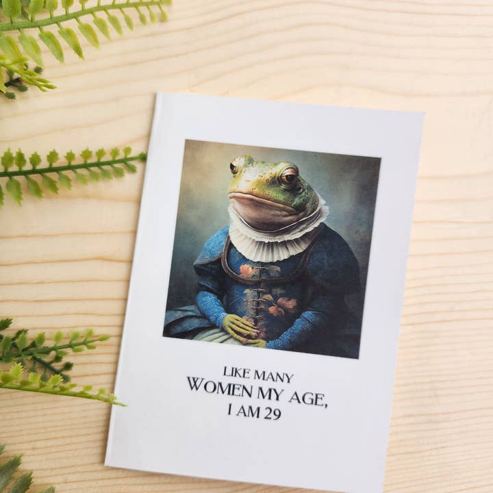 Desmond Brown - Wholesale Stationery/Notecard Set - wit and wisdom, fancy frogs- packaged notecard set of 47