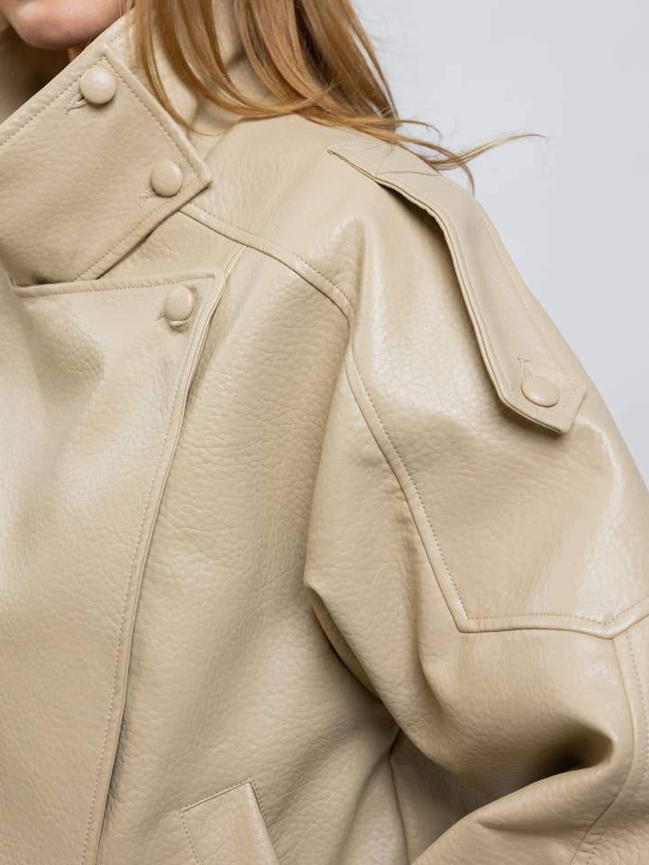 KZELL PARIS - Wholesale Leather Jacket - Women's - FAUX LEATHER BIKER JACKET16