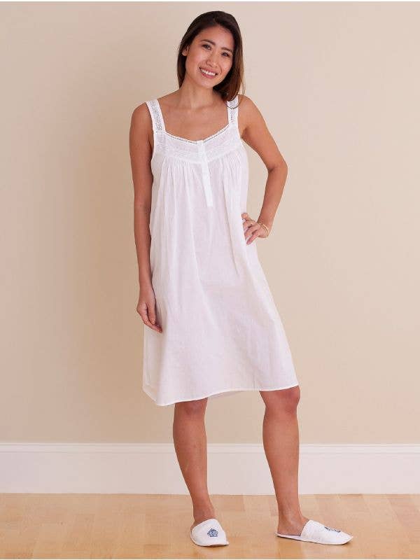 Jacaranda Living - Wholesale Nightgown - Women's - Joy White Cotton Nightgown
