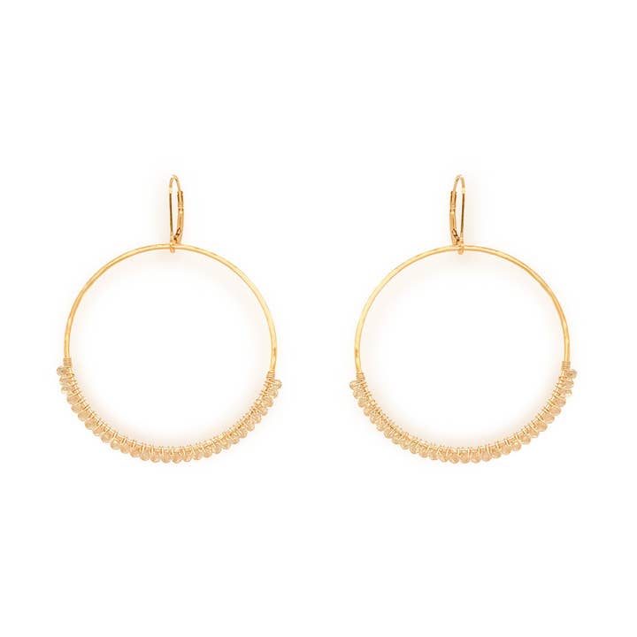 Medium Wrapped Hoop Earrings for wholesale by Sabina Jewelry